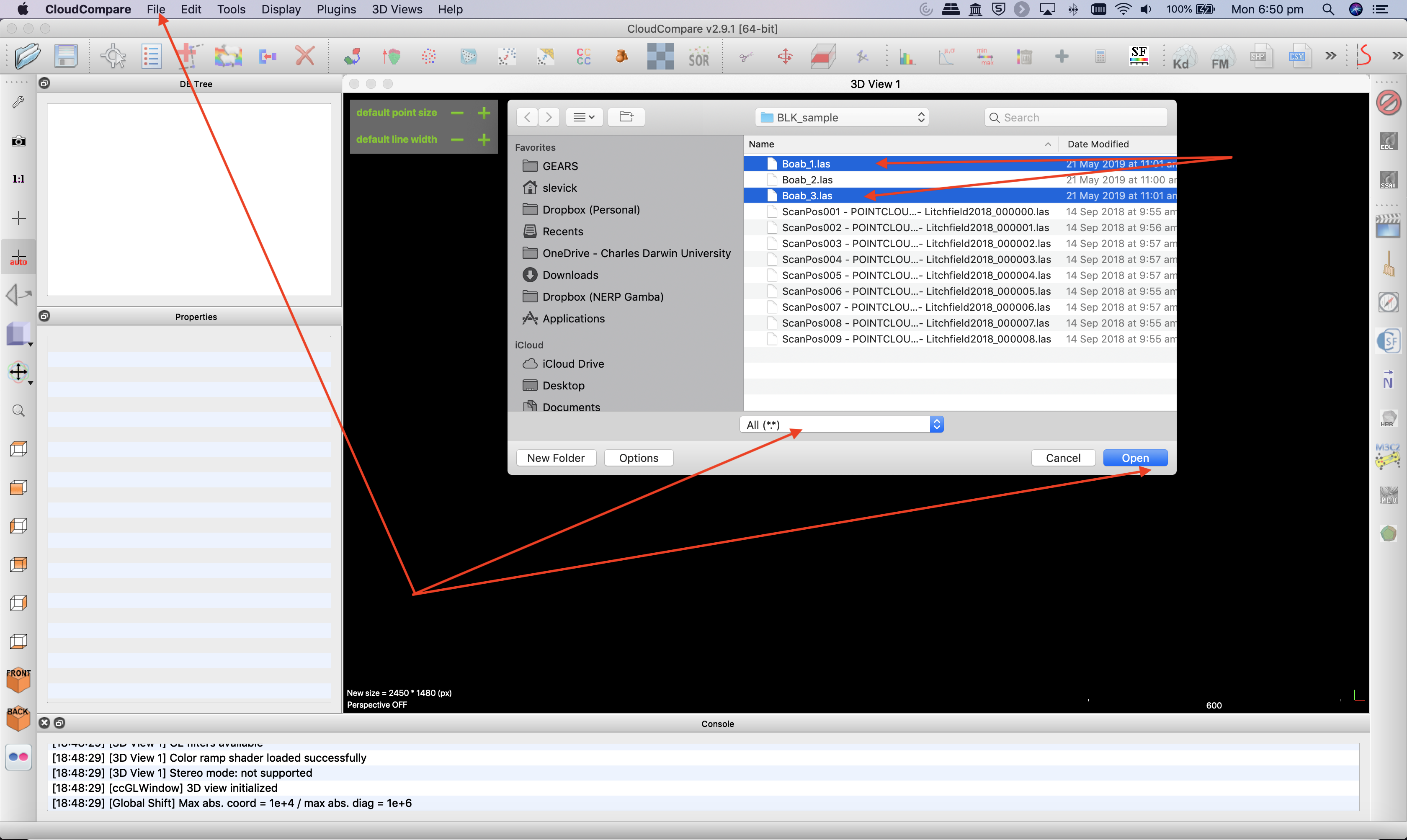 Figure 2. Opening two files