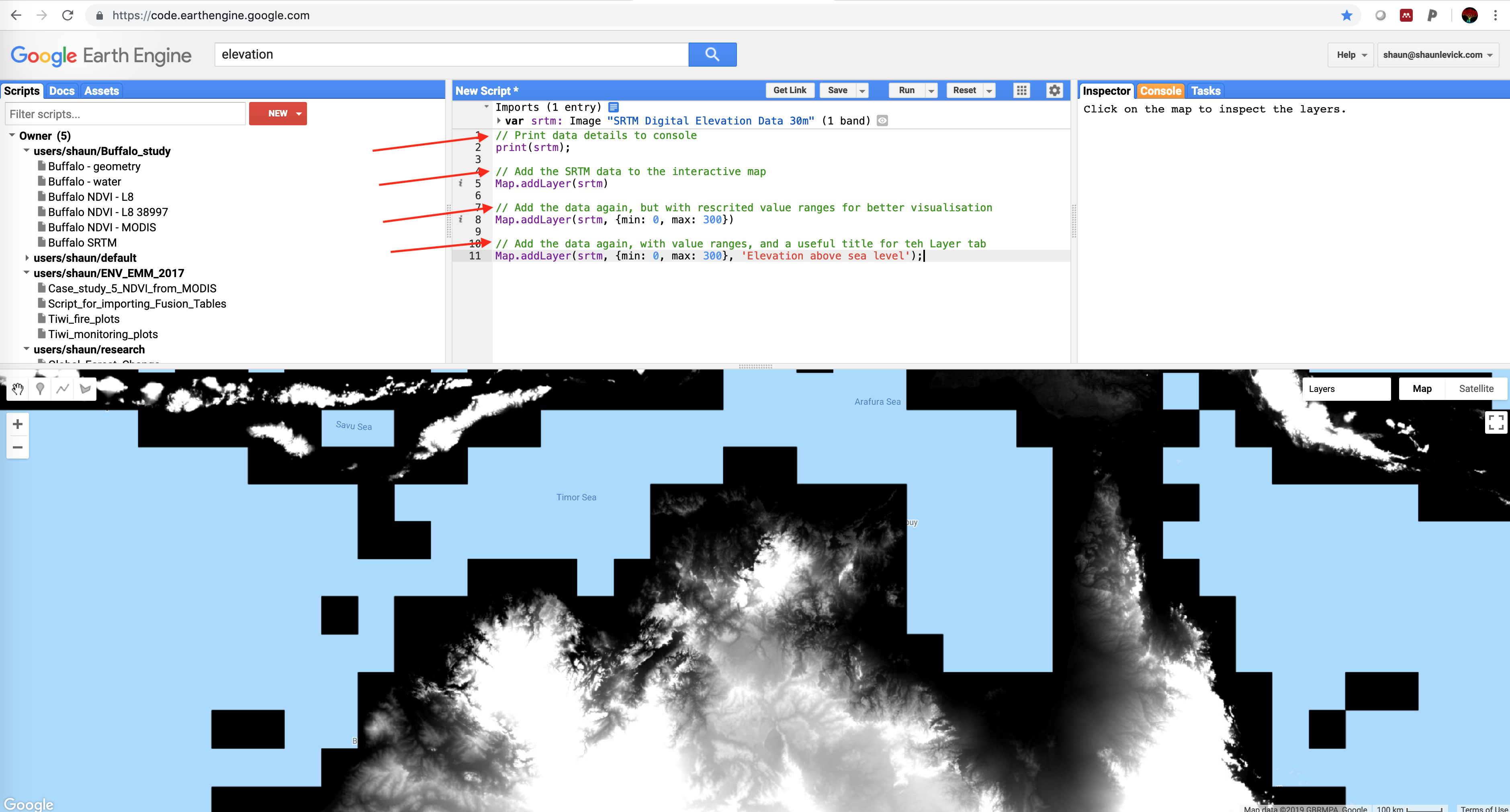 Figure 11. Comment script