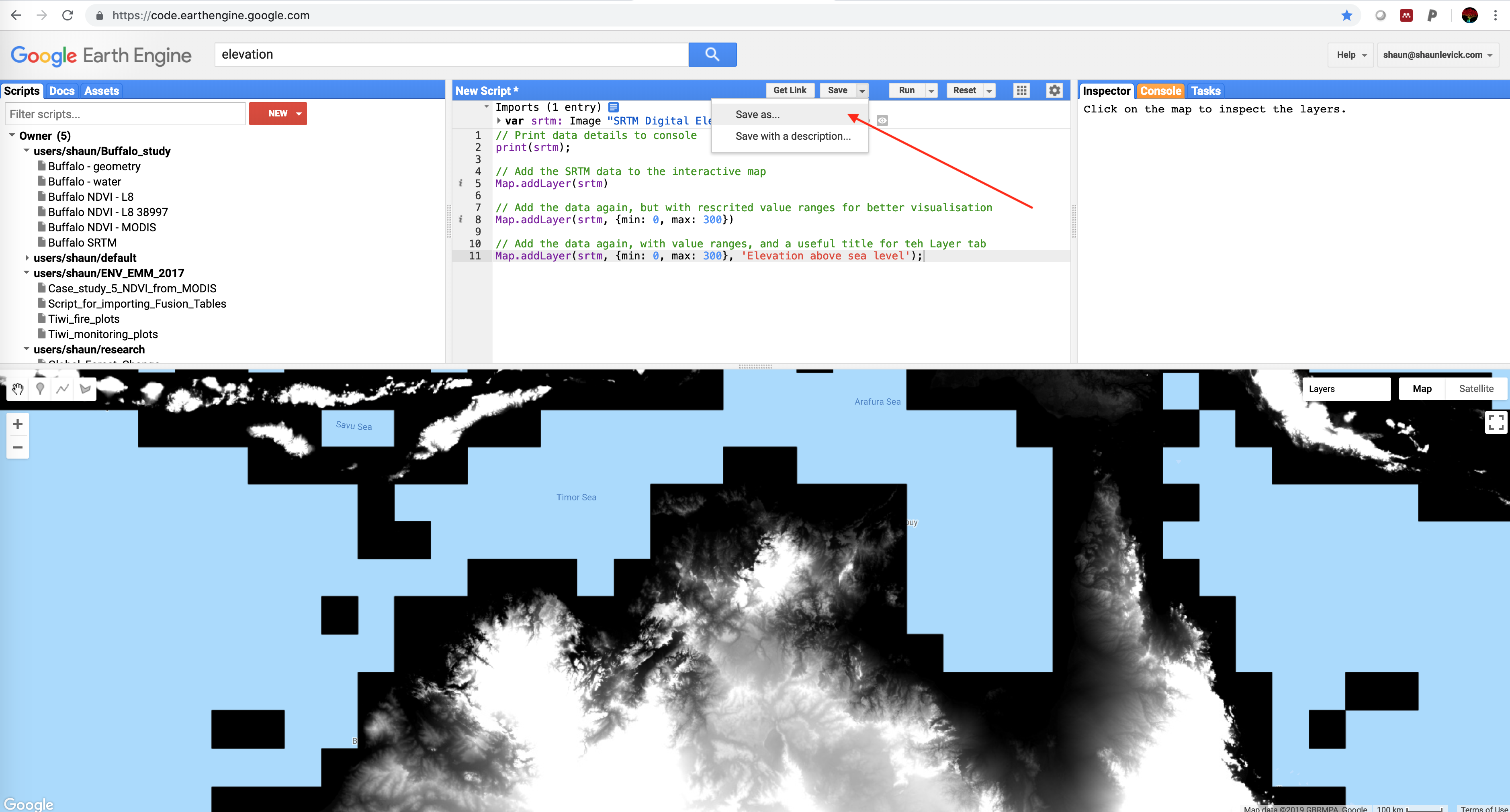 Figure 12. Comment script