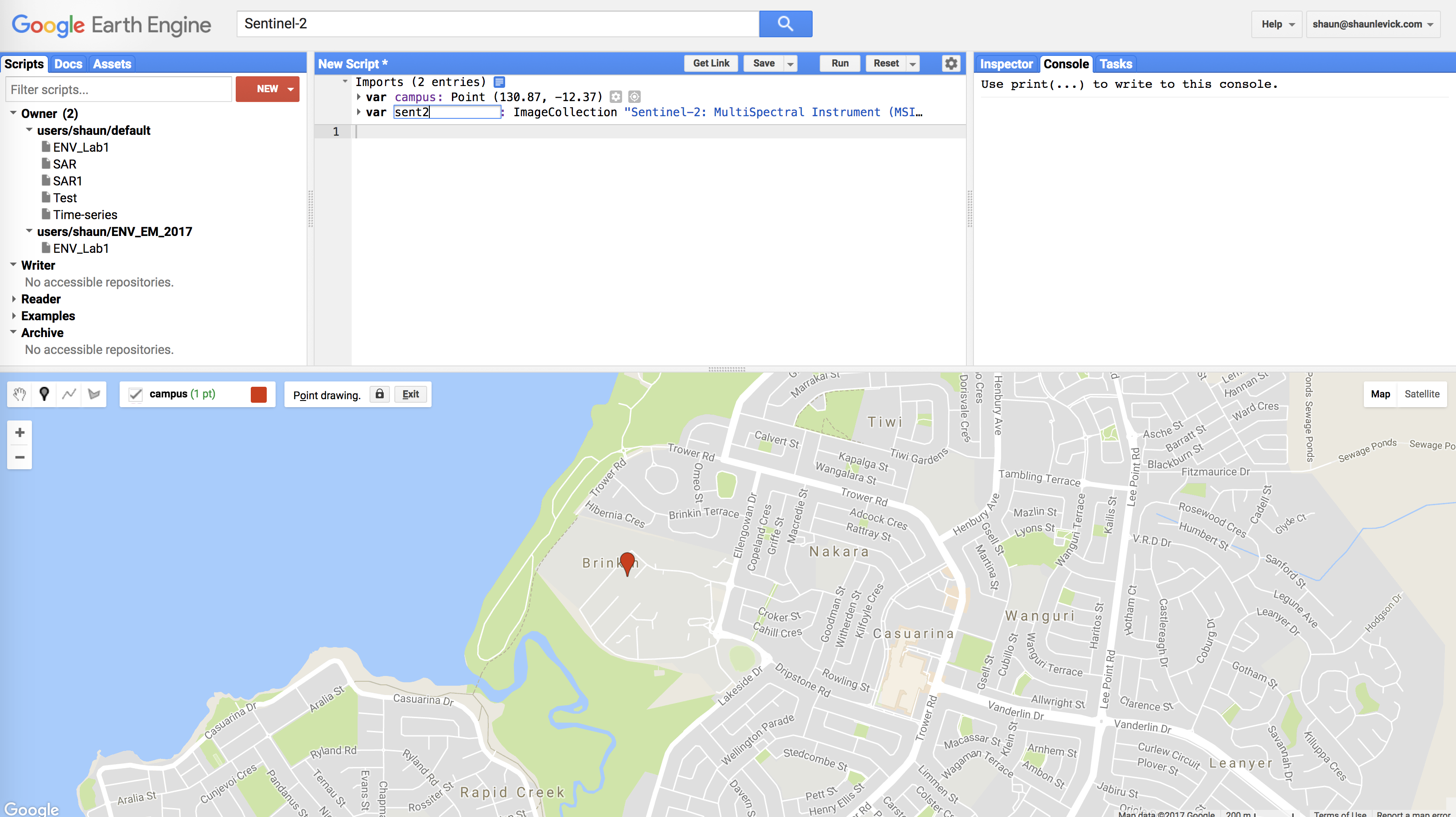 Figure 5. Importing Sentinel-2 data